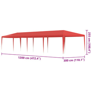 Σκηνή Πάρτυ Κόκκινο 1200 x 300 x 255 εκ - Pakobazaar