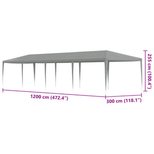 Σκηνή Πάρτυ Ανοιχτό γκρι 1200 x 300 x 255 εκ - Pakobazaar