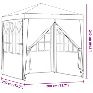 Σκηνή Πάρτυ Ανοιχτό γκρι 200 x 200 x 240 εκ - Pakobazaar