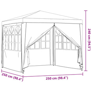 Σκηνή Πάρτυ Κόκκινο 250 x 250 x 240 εκ. - Pakobazaar