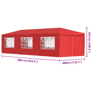 Σκηνή Πάρτυ 900 x 300 x 255 εκ Κόκκινο - Pakobazaar