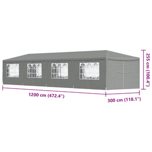 Σκηνή Πάρτυ 1200 x 300 x 255 εκ Ανοιχτό γκρι - Pakobazaar