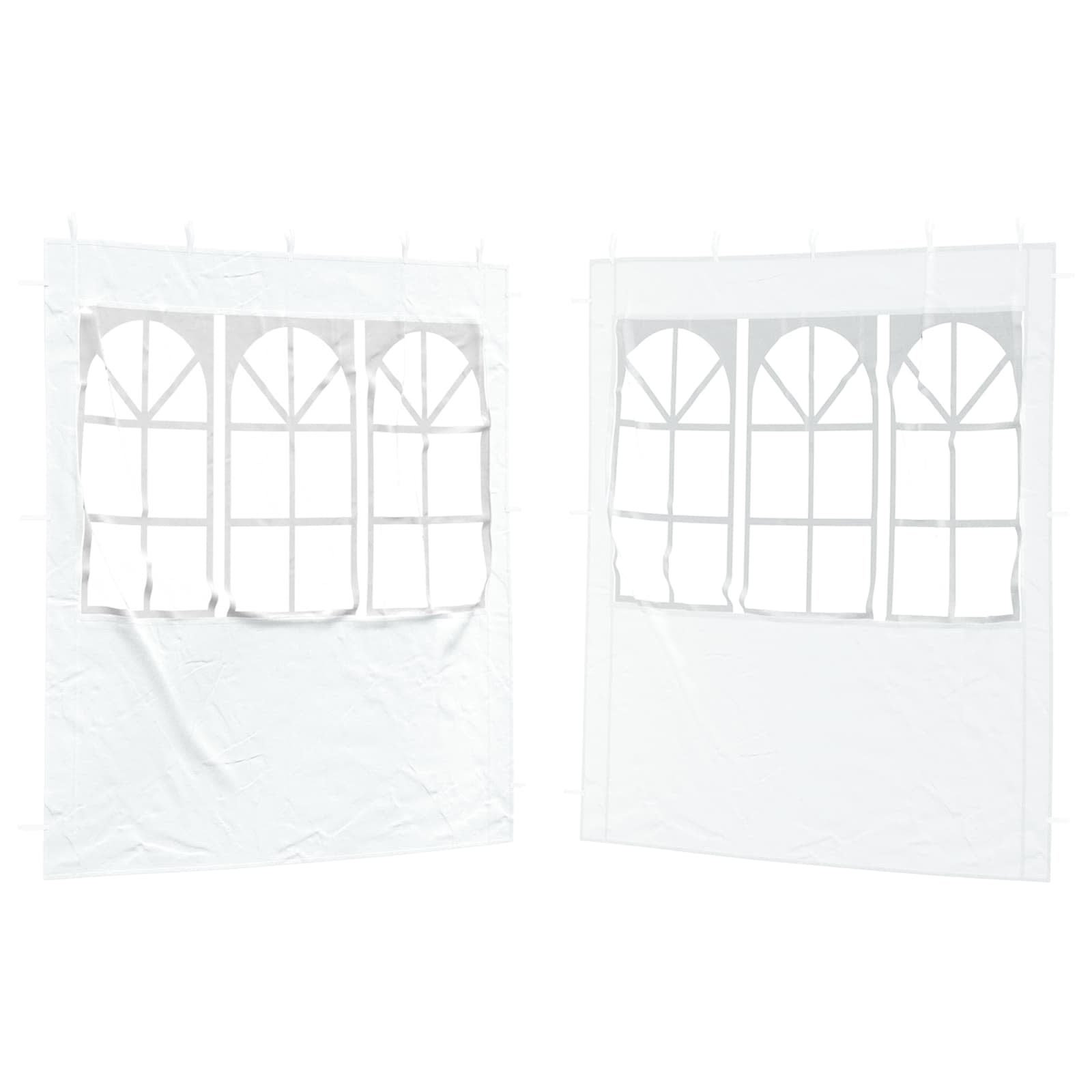 Πλευρική Σκηνής Πάρτι 2 pcs 200 x 195 εκ. Λευκό - Pakobazaar