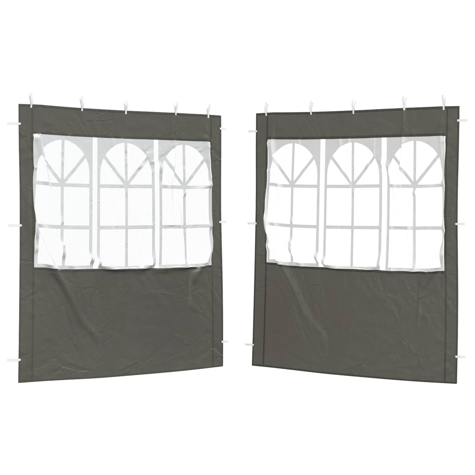 Πλευρική Σκηνής Πάρτι 2 pcs 200 x 195 εκ. Ανθρακί - Pakobazaar