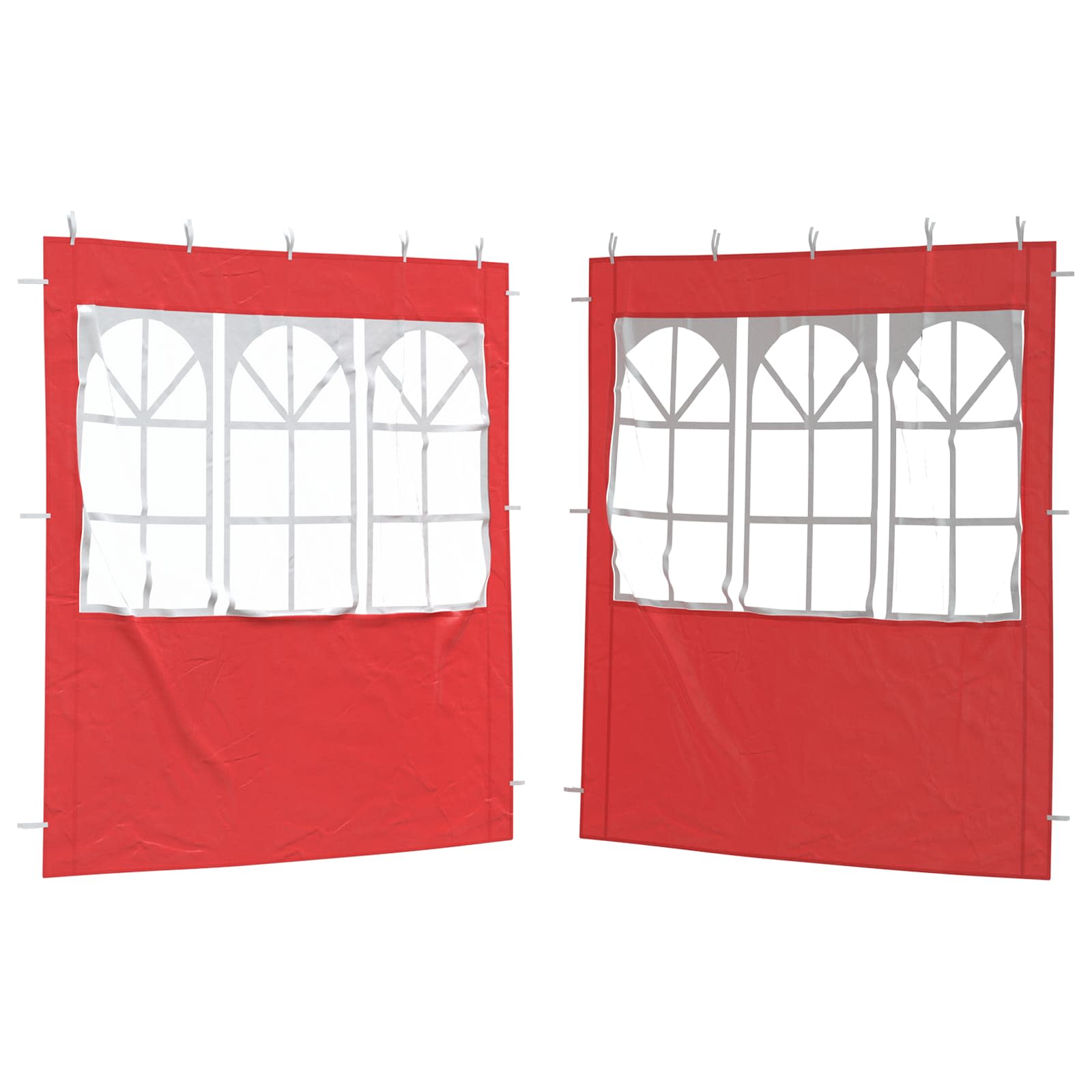 Πλευρική Σκηνής Πάρτι 2 pcs 200 x 195 εκ. Κόκκινο - Pakobazaar