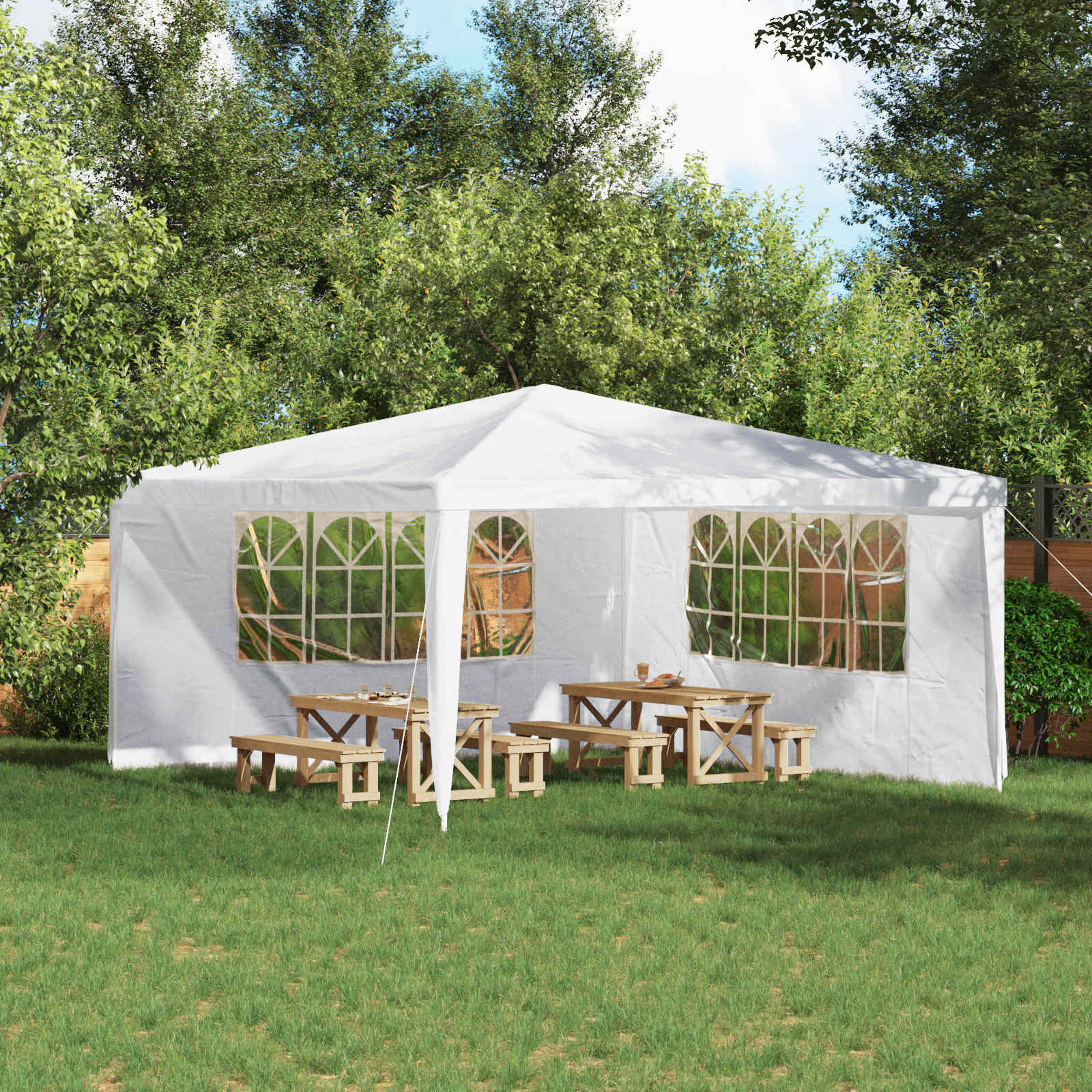 Πλευρική Σκηνής Πάρτι 2 pcs 400 x 195 εκ. Λευκό - Pakobazaar