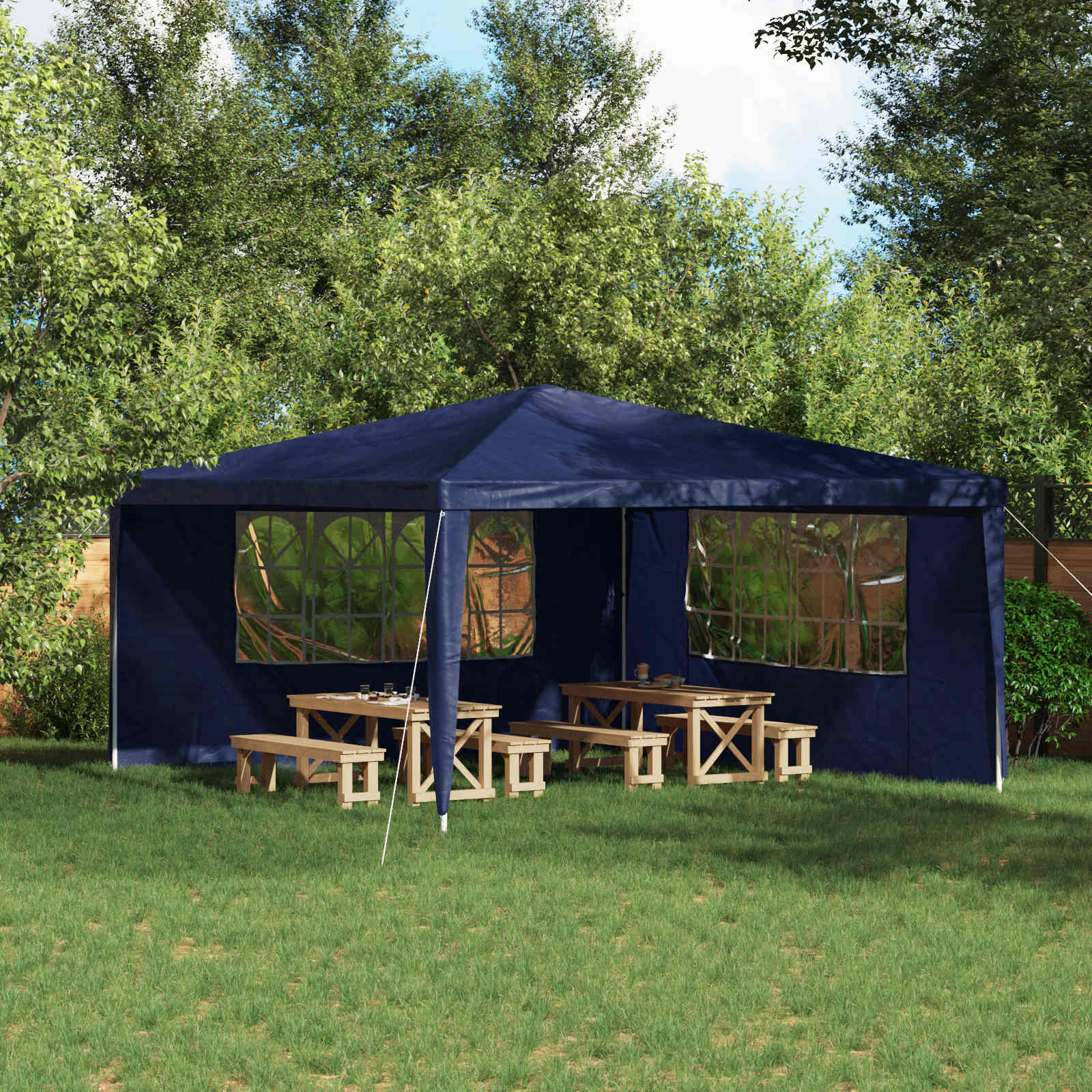 Πλευρική Σκηνής Πάρτι 2 pcs 400 x 195 εκ. Μπλε - Pakobazaar