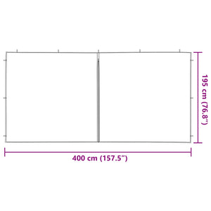 Πλευρική Σκηνής Πάρτι 2 pcs Μπλε 400 x 195 εκ. - Pakobazaar