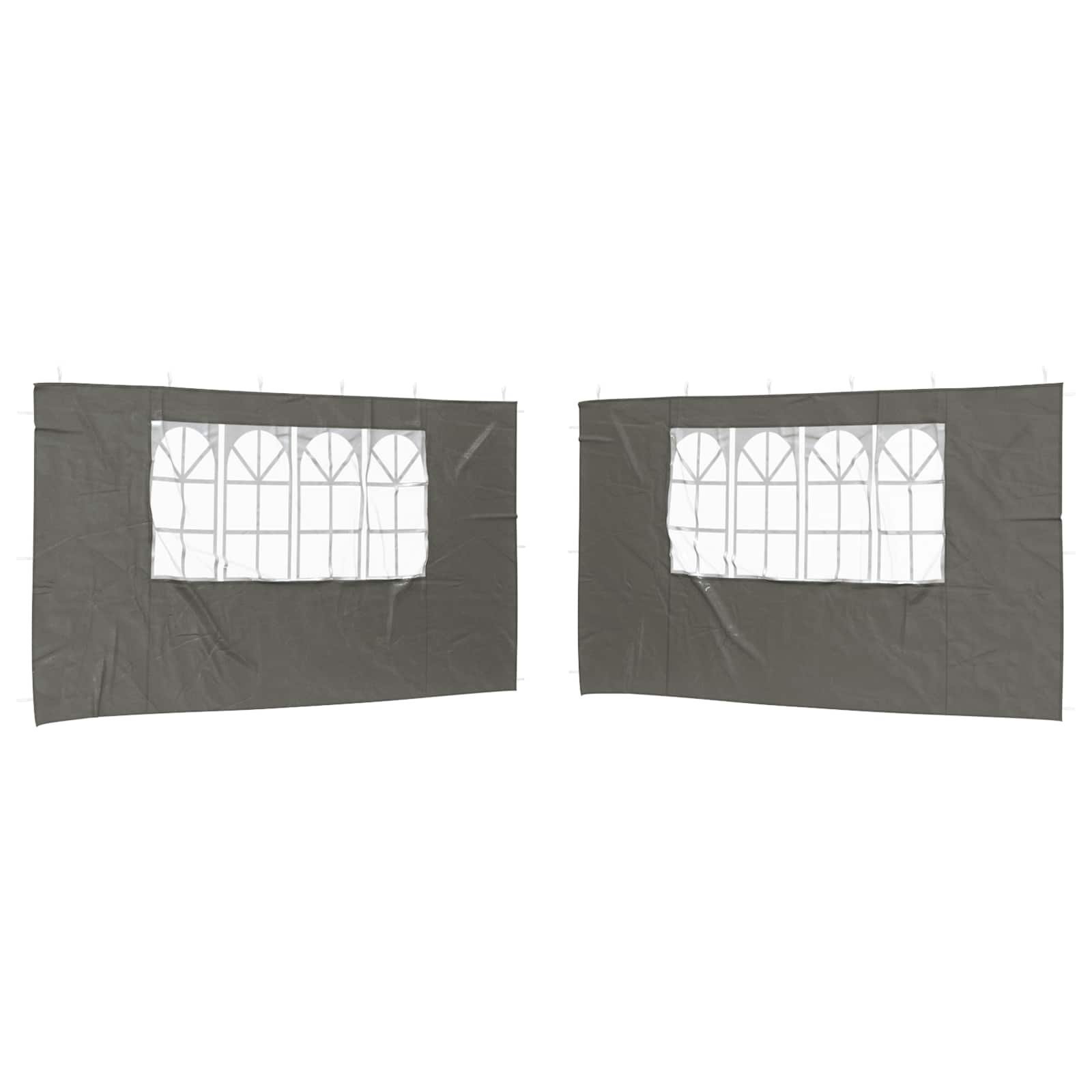 Πλευρική Σκηνής Πάρτι 2 pcs 400 x 195 εκ. Ανθρακί - Pakobazaar