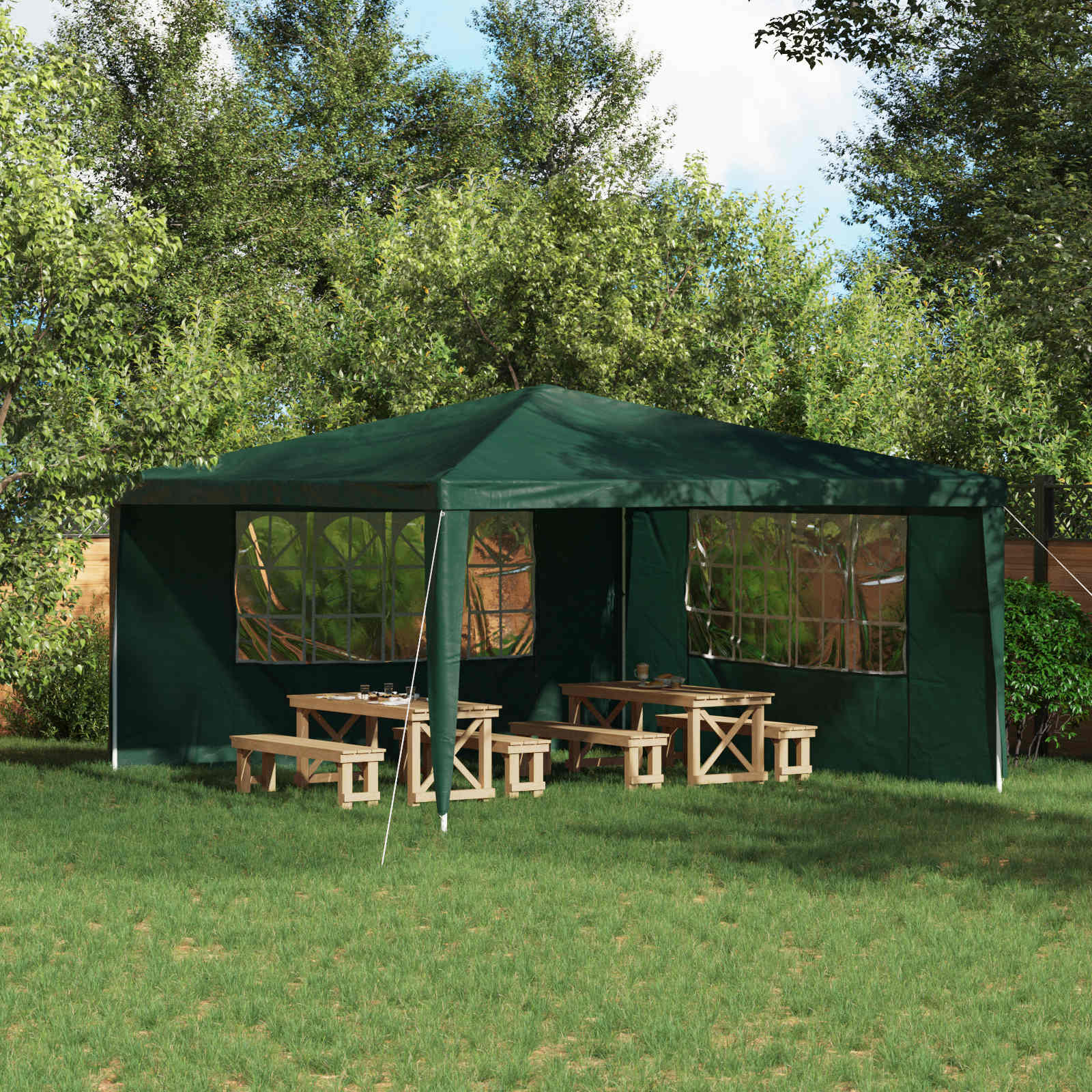 Πλευρική Σκηνής Πάρτι 2 pcs 400 x 195 εκ. Πράσινο - Pakobazaar