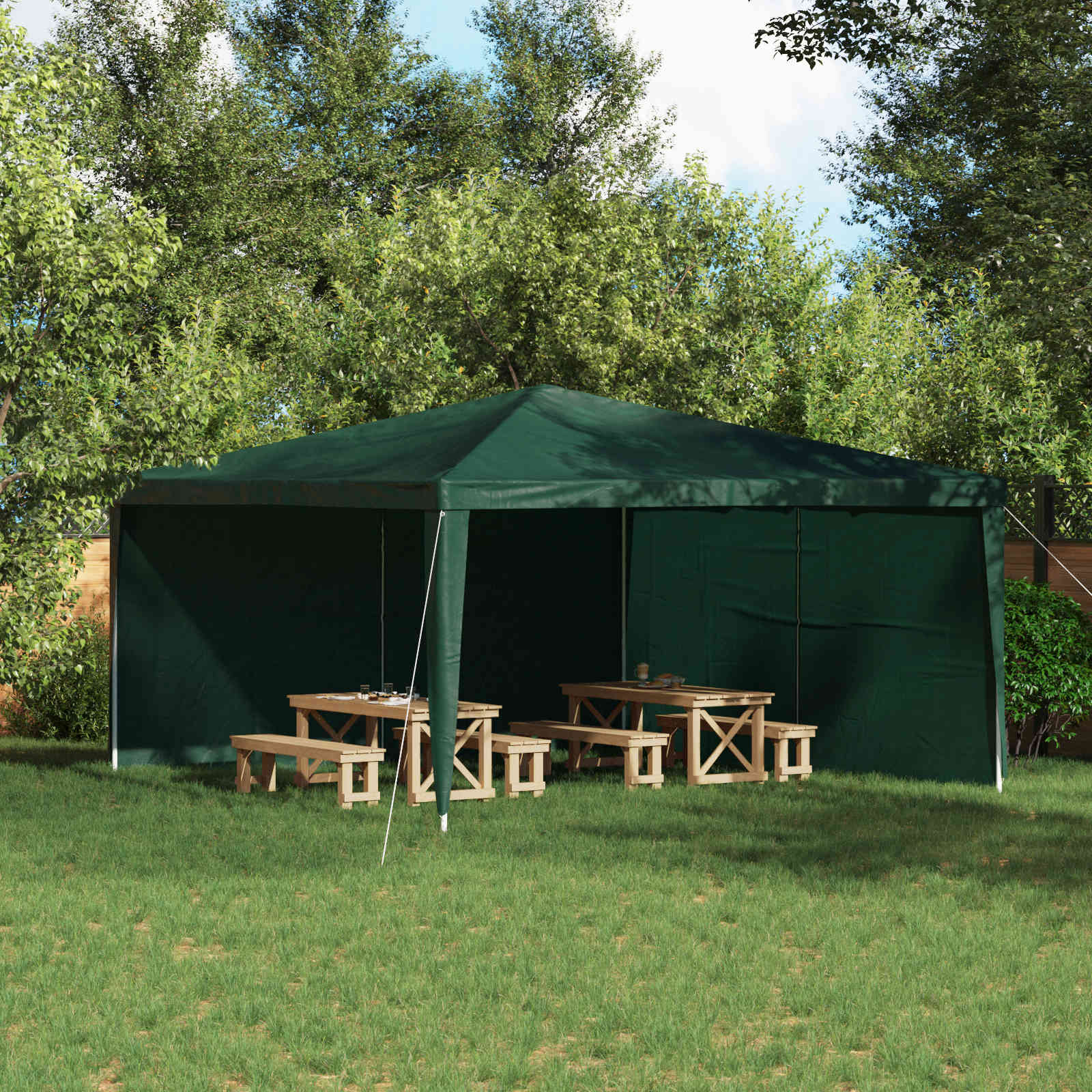 Πλευρική Σκηνής Πάρτι 2 pcs Πράσινο 400 x 195 εκ. - Pakobazaar