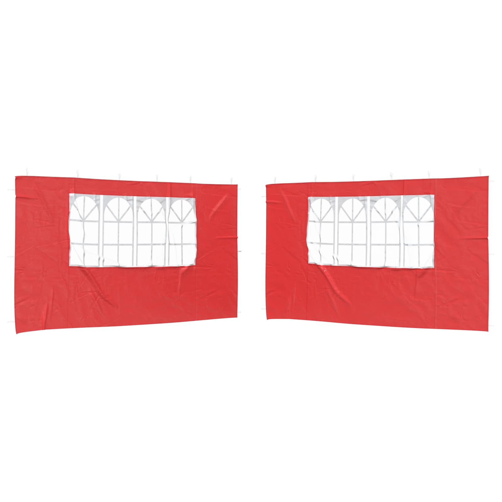 Πλευρική Σκηνής Πάρτι 2 pcs 400 x 195 εκ. Κόκκινο - Pakobazaar
