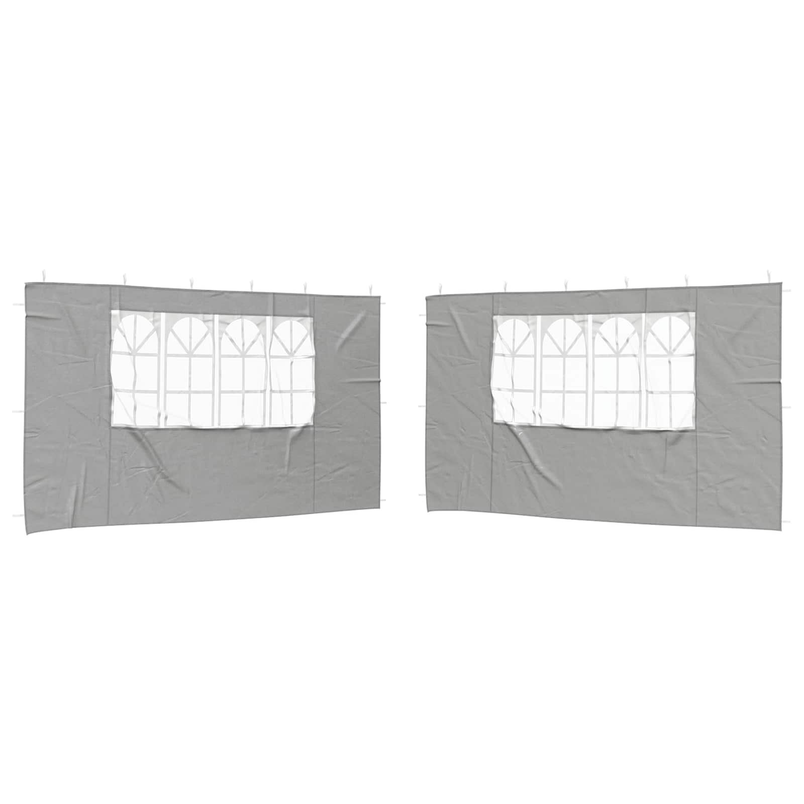 Πλευρική Σκηνής Πάρτι 2 pcs 400 x 195 εκ. Ανοιχτό γκρι - Pakobazaar