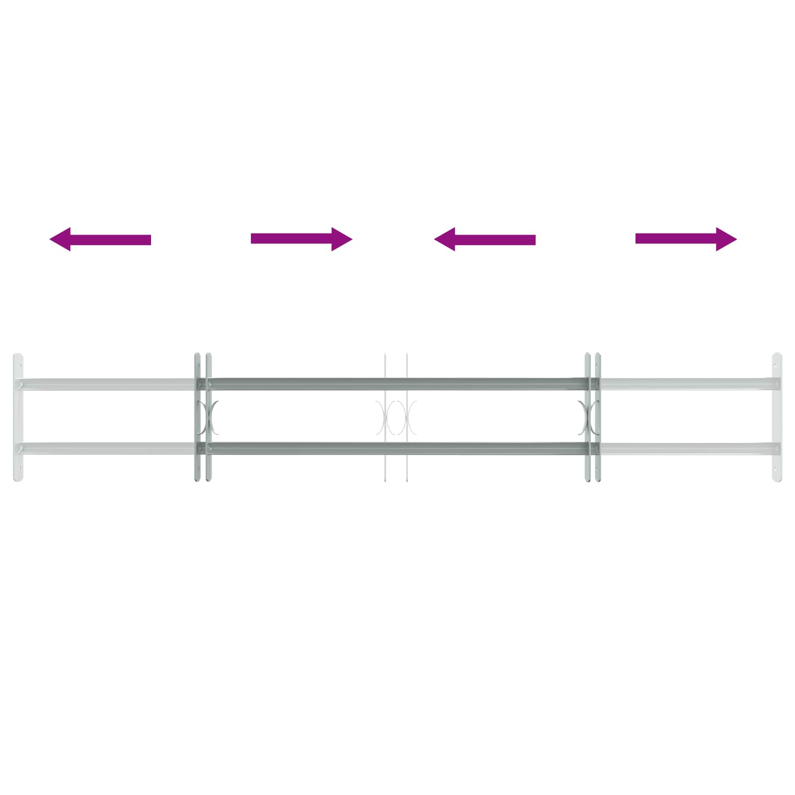 Πλέγμα Ασφαλείας για Παράθυρα με 2 Διαγωνίους Σταυρούς 3 pcs - Pakobazaar