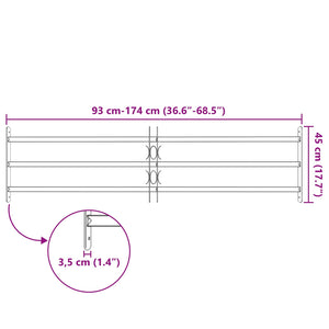 Πλέγμα Ασφαλείας για Παράθυρα με 3 Δεσμίδες 3 pcs 930-1740 χιλ - Pakobazaar