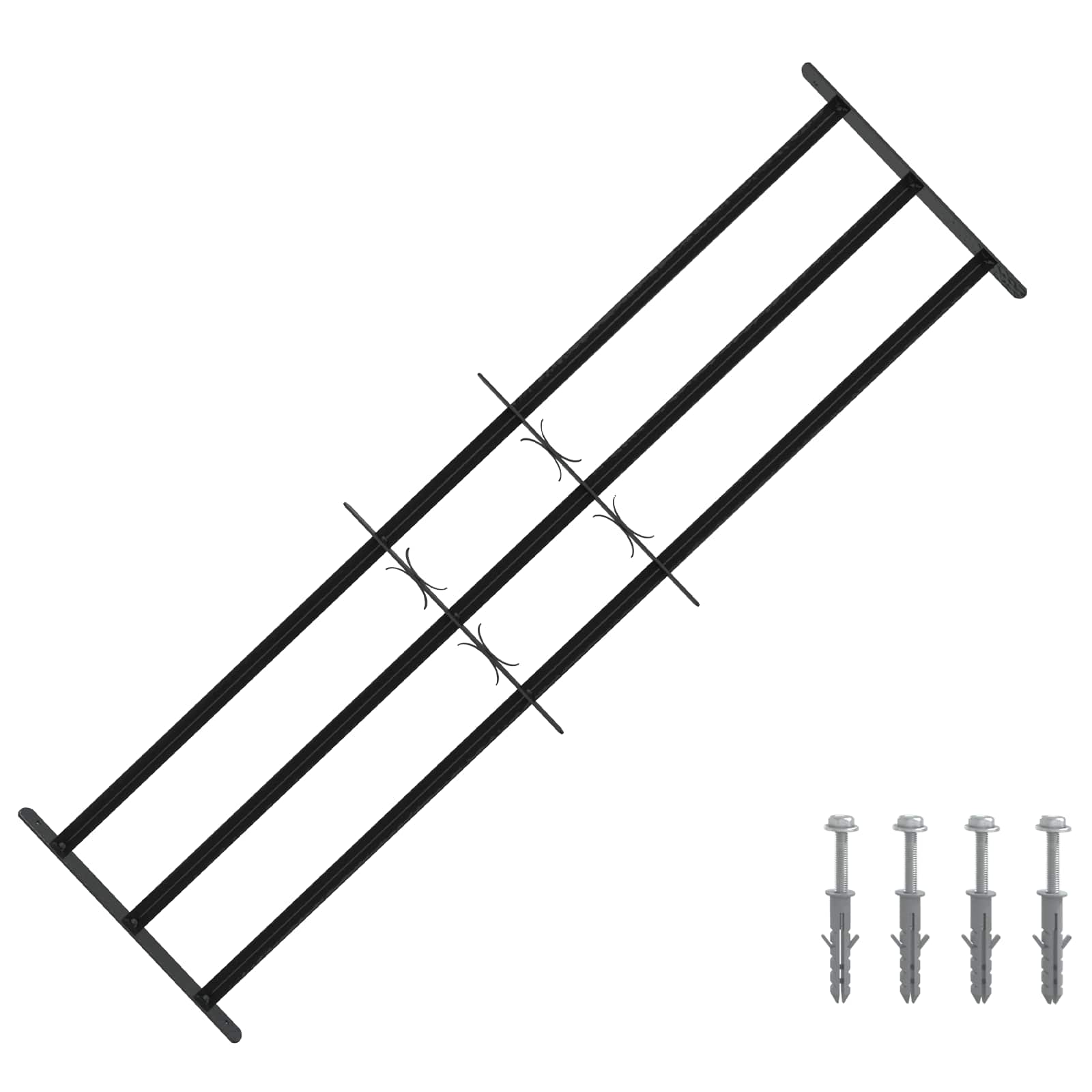 Πλέγμα Ασφαλείας για Παράθυρα με 3 Δεσμίδες 3 pcs 93-174 εκ - Pakobazaar