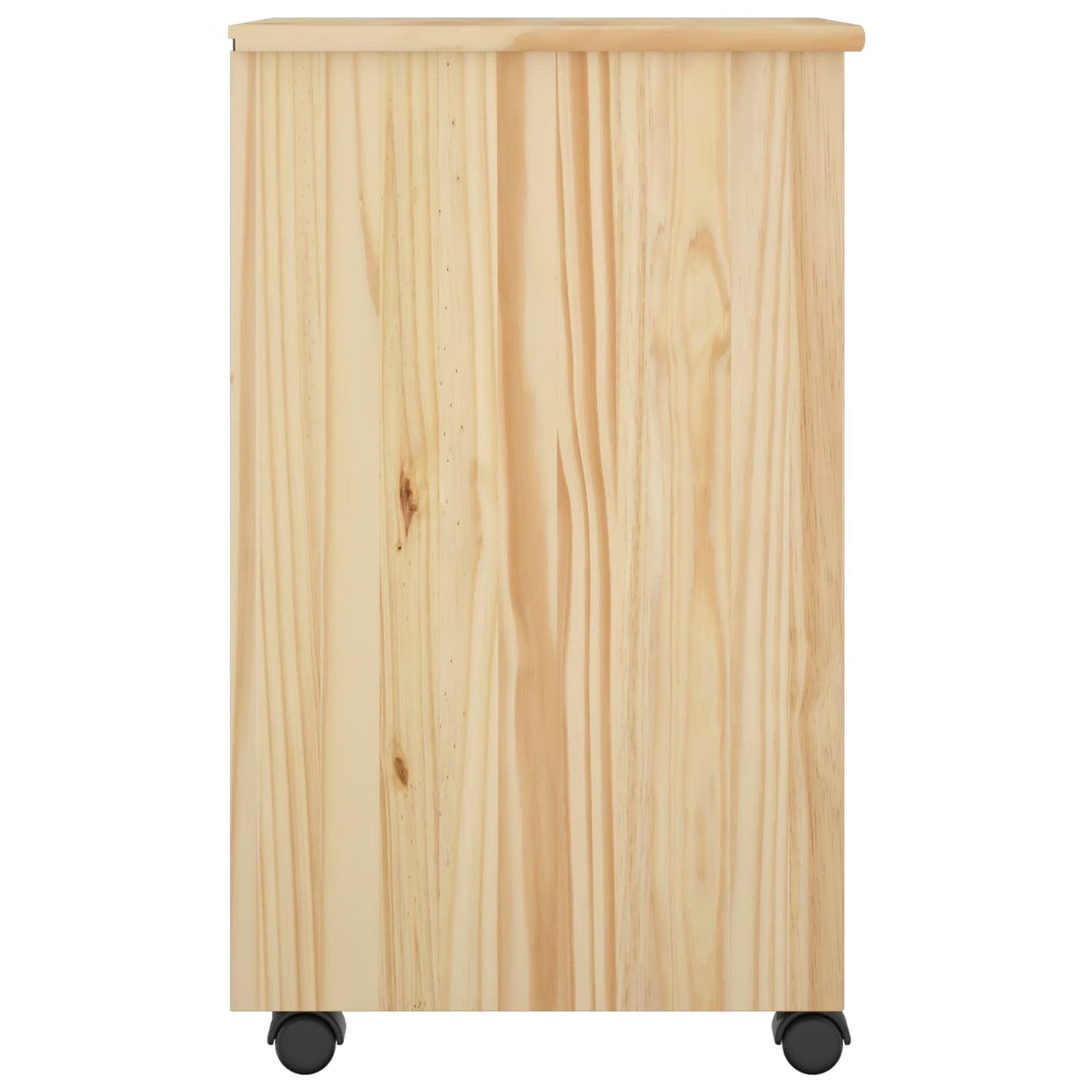 Κινητό Ντουλάπι με τροχούς Καφέ 34 x 39 x 65,5 cm Στερεό πεύκο - Pakobazaar