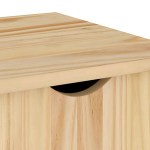 Κινητό Ντουλάπι Καφέ 34 x 39 x 65,5 cm Στερεό ξύλο πεύκου - Pakobazaar