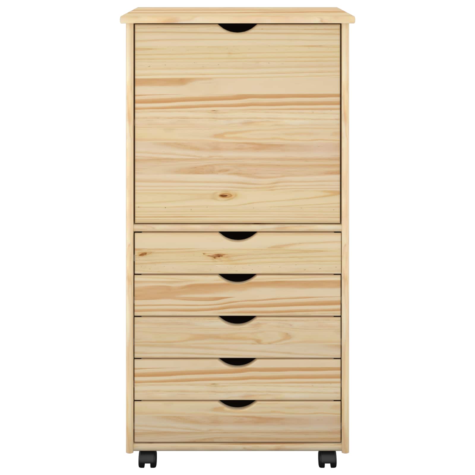Κινητό Ντουλάπι Καφέ 53 x 39 x 103 cm Στερεό ξύλο πεύκου - Pakobazaar