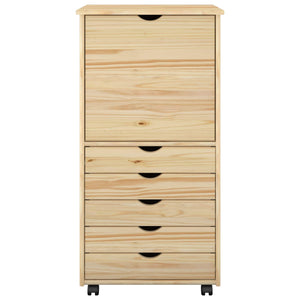 Κινητό Ντουλάπι Καφέ 53 x 39 x 103 cm Στερεό ξύλο πεύκου - Pakobazaar