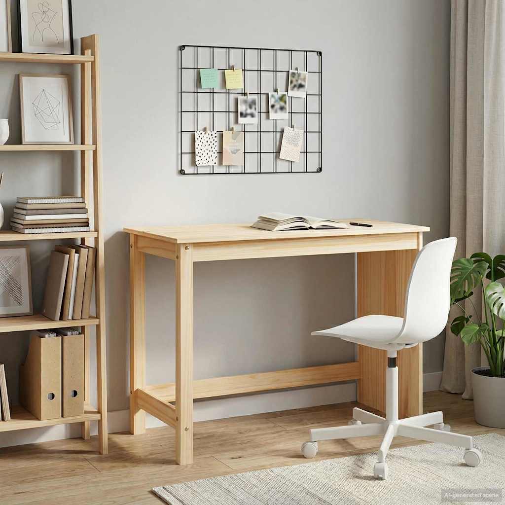 Γραφείο Καφέ 112 x 50 x 75 εκ. Στερεό ξύλο πεύκου - Pakobazaar