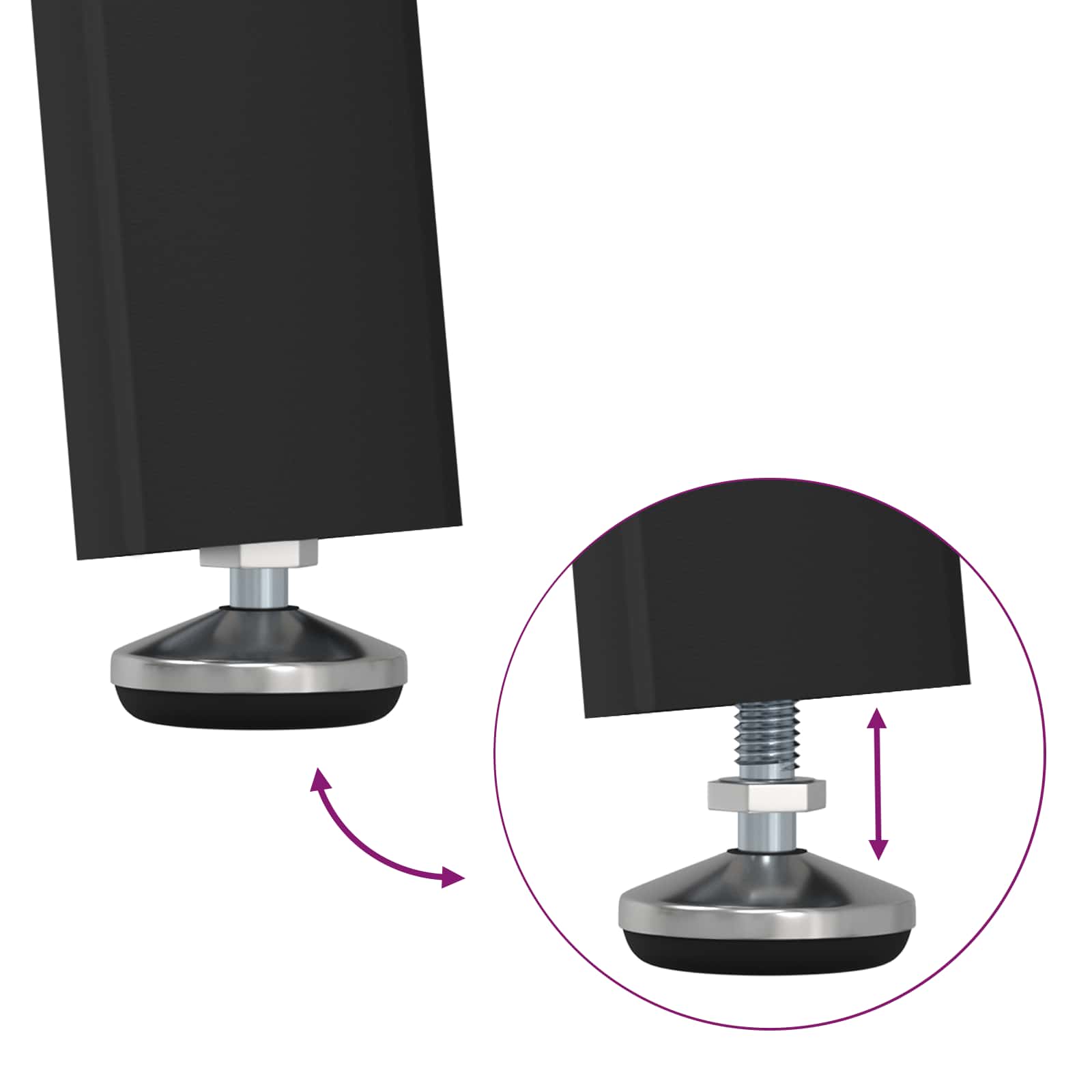 70 x 70 x 75 cm Στερεό Ξύλο Ακακίας Φυσικό και Μαύρο τετράγωνο - Pakobazaar