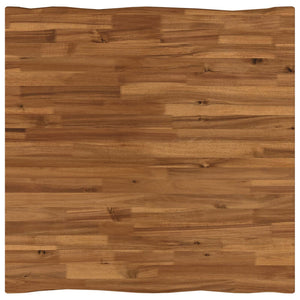 70 x 70 x 75 cm Στερεό Ξύλο Ακακίας Φυσικό και Μαύρο τετράγωνο - Pakobazaar