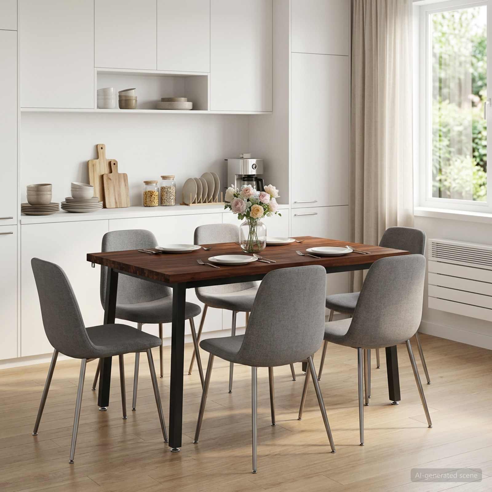 120 x 70 x 75 cm Στερεό Ξύλο Ακακίας Σκούρο Καφέ και Μαύρο