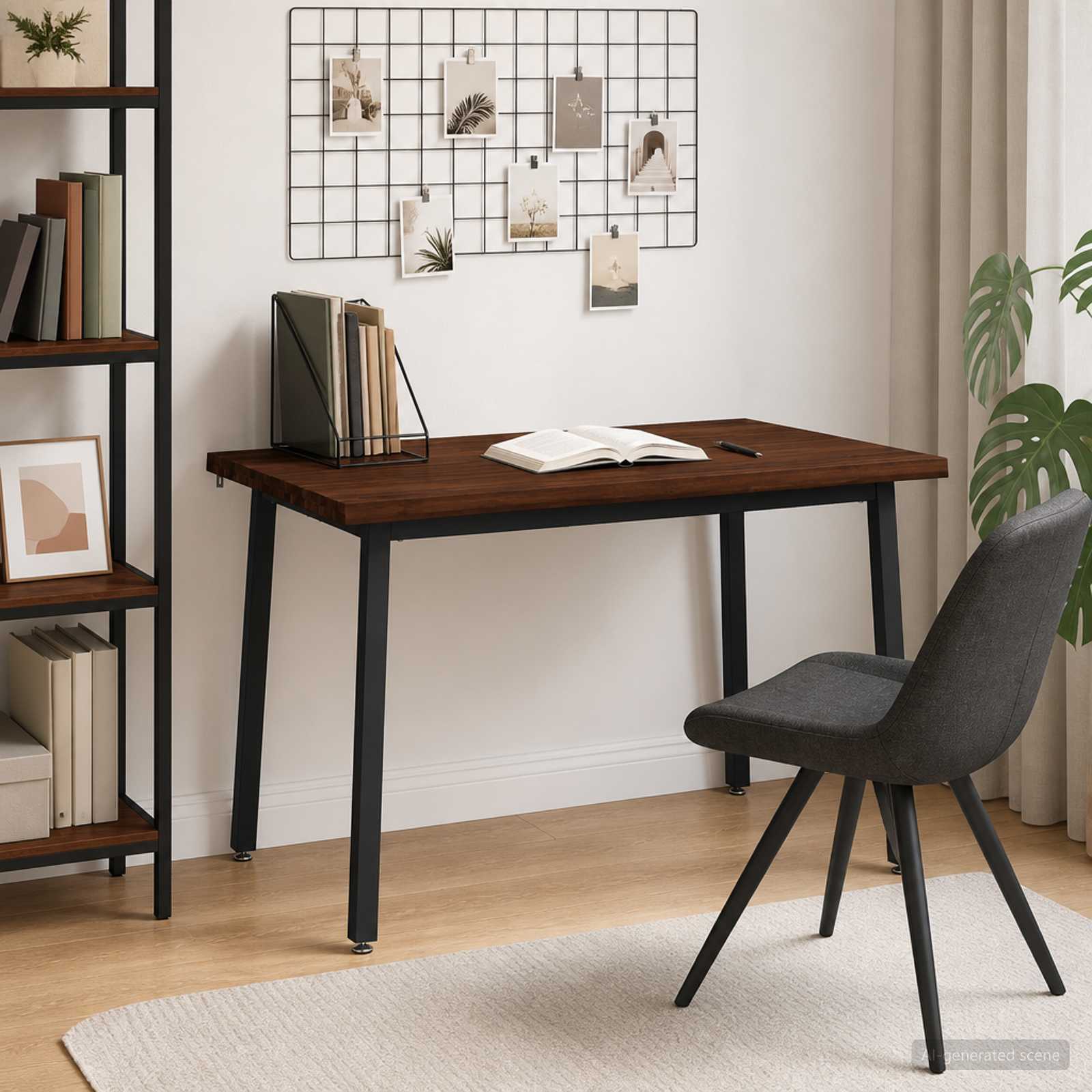 120 x 70 x 75 cm Στερεό Ξύλο Ακακίας Σκούρο Καφέ και Μαύρο