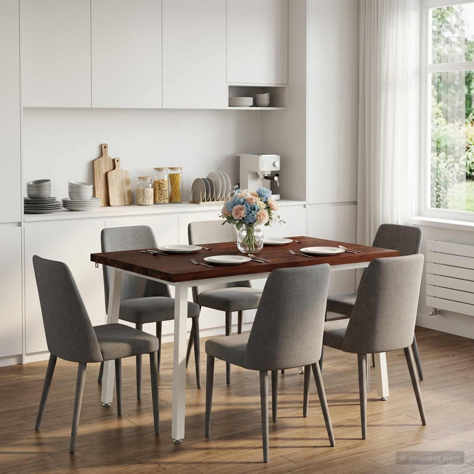 120 x 70 x 75 cm Στερεό Ξύλο Ακακίας Σκούρο Καφέ και Λευκό