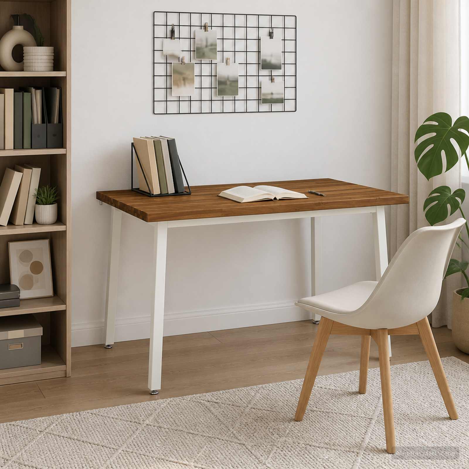 120 x 70 x 75 cm Στερεό Ξύλο Ακακίας Φυσικό και Λευκό