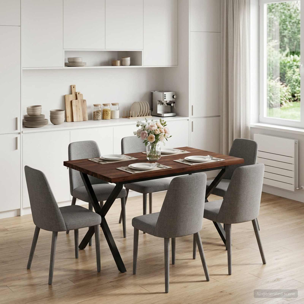 Τραπέζι Φαγητού με Ζωντανό Χείλος 120 x 70 x 75 cm - Pakobazaar