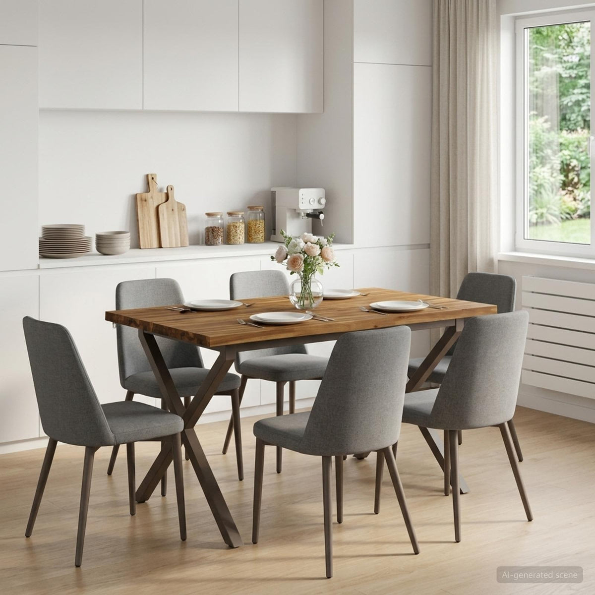 120 x 80 x 75 εκ. Στερεό Ξύλο Ακακίας Φυσικό και Καφέ - Pakobazaar