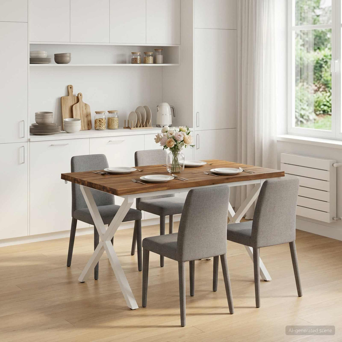Τραπέζι Φαγητού με Ζωντανό Χείλος 120 x 70 x 75 cm - Pakobazaar