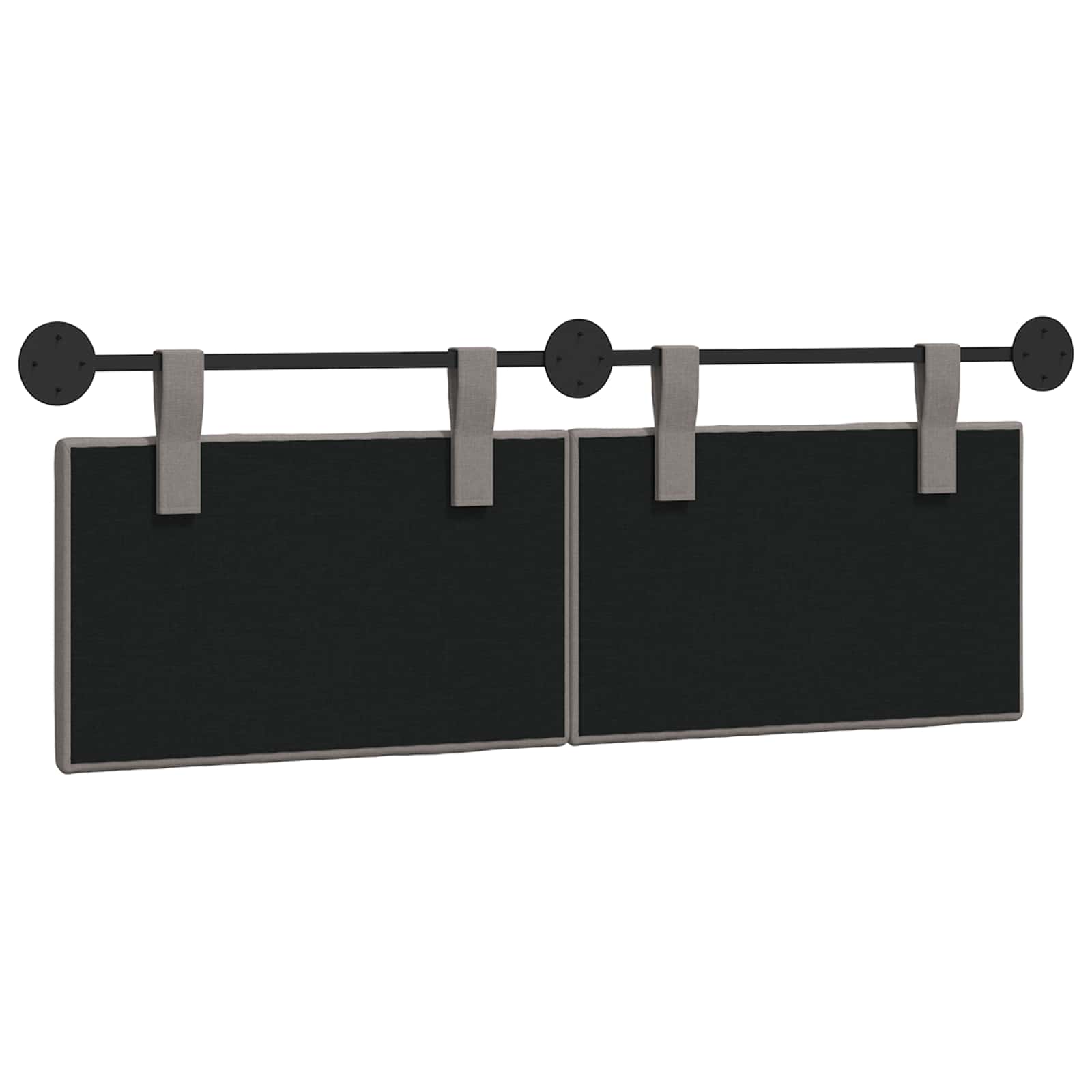 Κρεμαστό Κεφαλάρι Επιτοίχιο Ριγέ Taupe 150 x 55 x 5 εκ ύφασμα - Pakobazaar