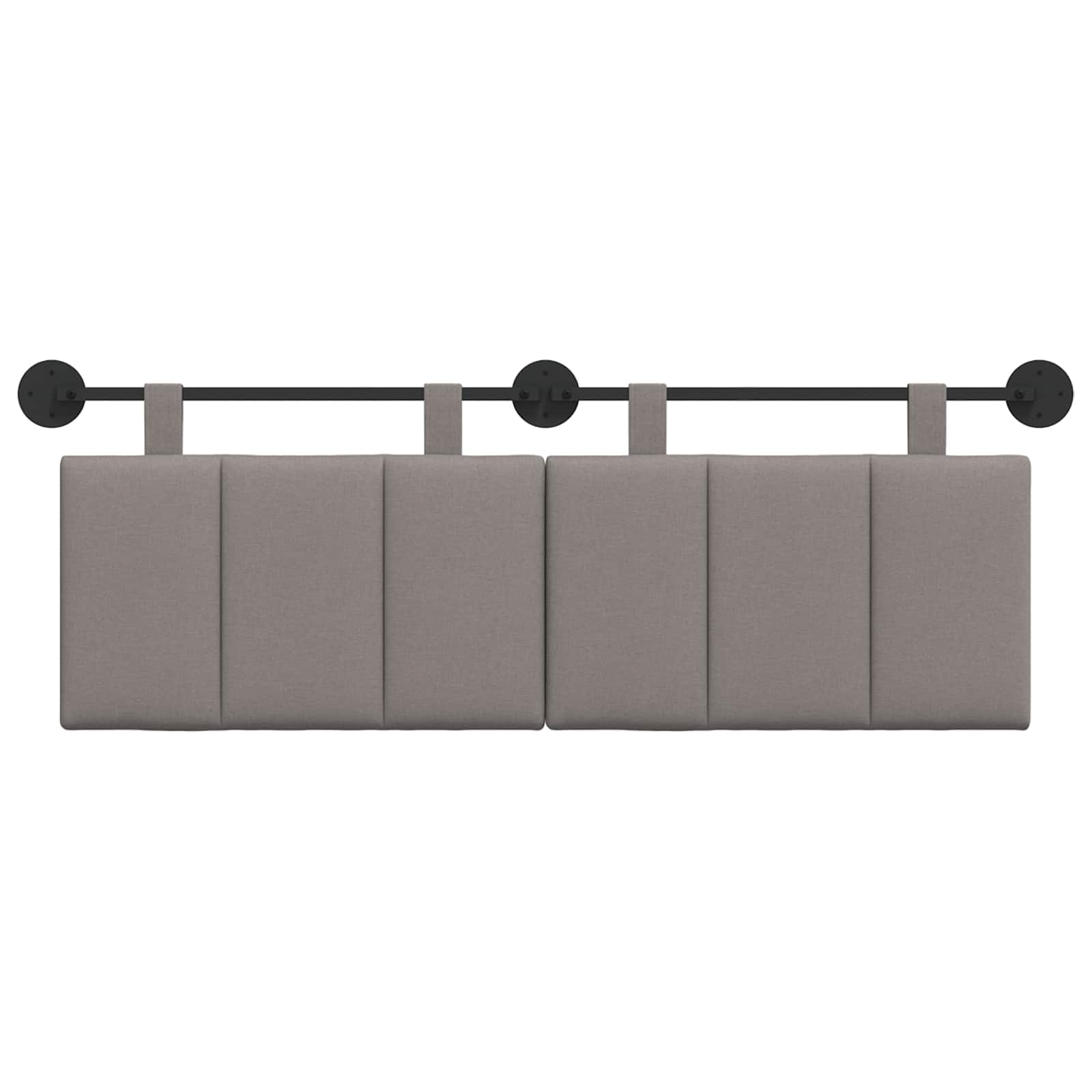 Κρεμαστό Κεφαλάρι Επιτοίχιο Ριγέ Taupe 150 x 55 x 5 εκ ύφασμα - Pakobazaar