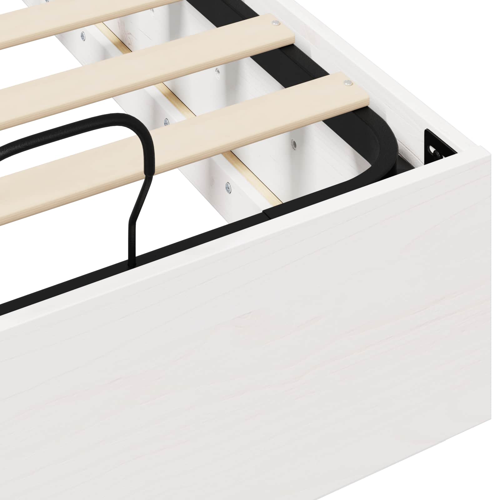 Κρεβάτι Οθωμανικού Τύπου Λευκός 80 x 200 cm Στερεό πεύκο - Pakobazaar