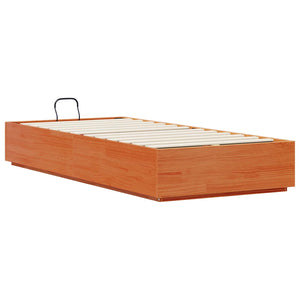 Κρεβάτι Οθωμανικού Τύπου Κερωμένο Καφέ 80 x 200 cm Στερεό πεύκο - Pakobazaar