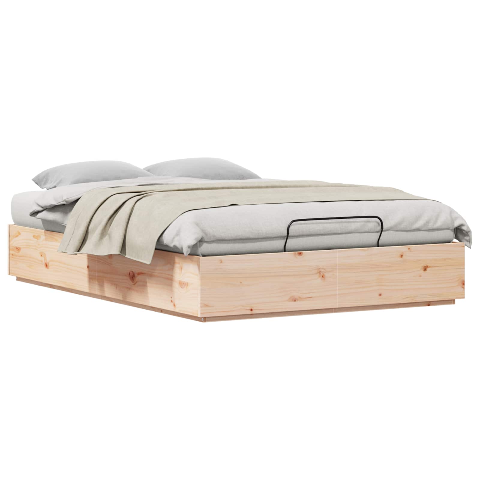 Κρεβάτι Οθωμανικού Τύπου Φυσικό 120 x 190 cm Στερεό πεύκο - Pakobazaar