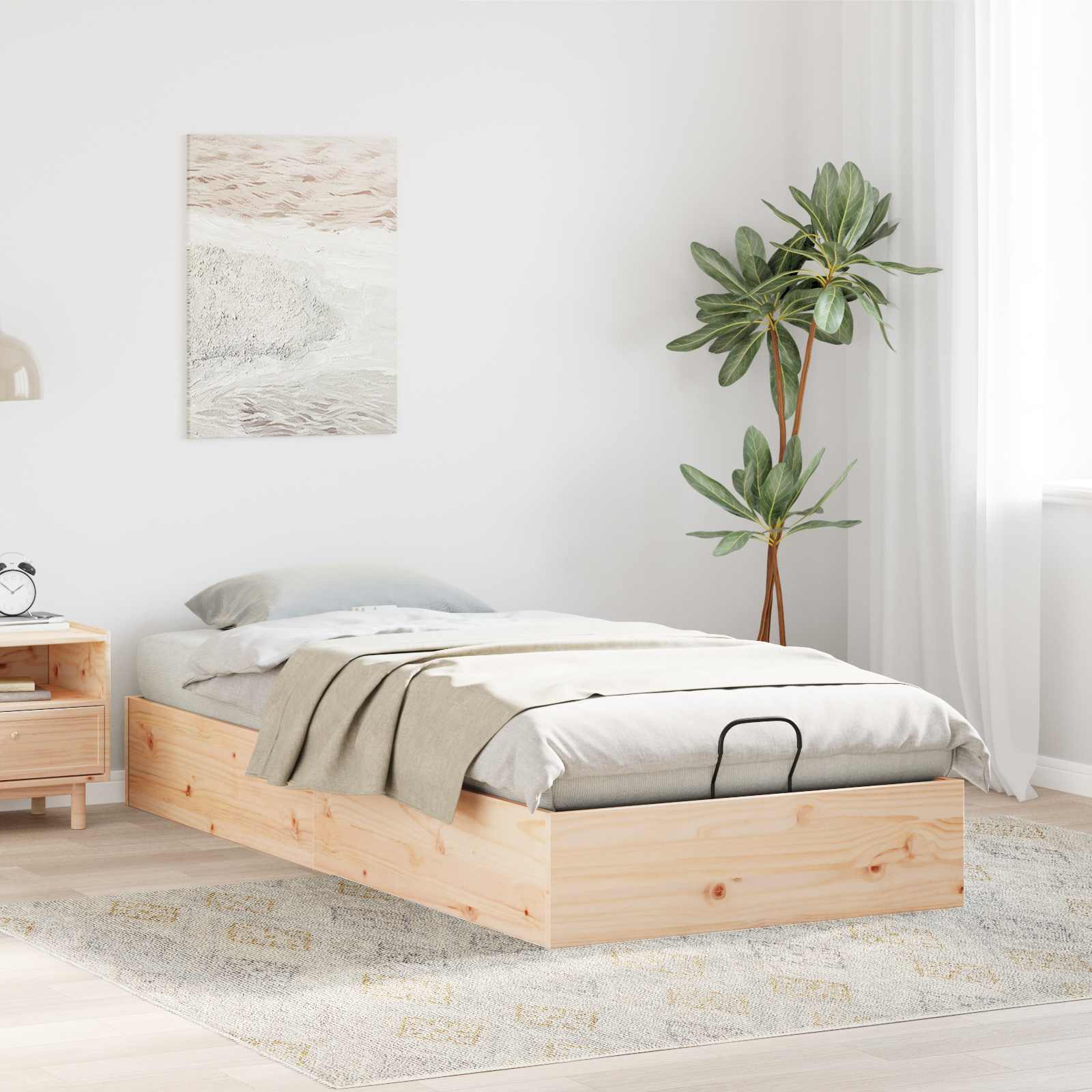 Κρεβάτι Οθωμανών με Αποθηκευτικό Χώρο Στερεό ξύλο πεύκου - Pakobazaar