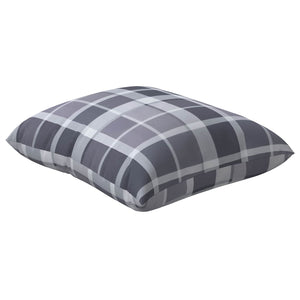 Μαξιλάρι Εξωτερικού Χώρου 4 pcs Γκρι Καρό 50 x 50 cm Ύφασμα - Pakobazaar