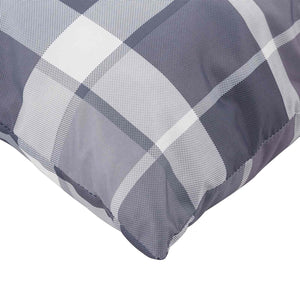 Μαξιλάρι Εξωτερικού Χώρου 4 pcs Γκρι Καρό 60 x 60 cm Ύφασμα - Pakobazaar