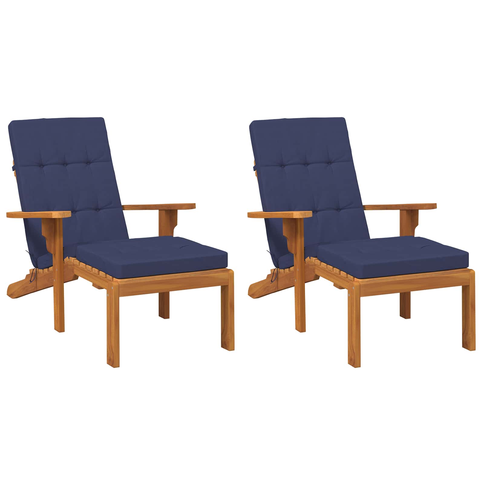 Μαξιλάρι Εξωτερικού Χώρου 2 pcs Σκούρο μπλε 180 x 55 x 7 εκ. - Pakobazaar