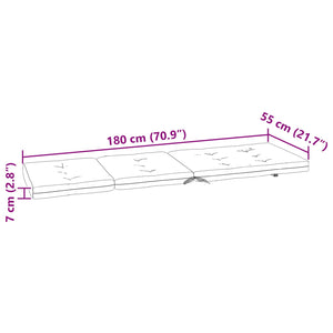 Μαξιλάρι Εξωτερικού Χώρου 2 pcs Σκούρο μπλε 180 x 55 x 7 εκ. - Pakobazaar