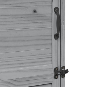 Αποθήκη Κήπου Γκρι 59,5 x 56 x 176,5 εκ. Επεξεργασμένο Ξύλο - Pakobazaar