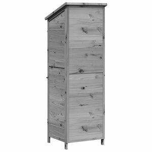 Αποθήκη Κήπου Γκρι 59,5 x 56 x 176,5 εκ. Επεξεργασμένο Ξύλο - Pakobazaar