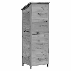 Αποθήκη Κήπου Γκρι 59,5 x 56 x 176,5 εκ. Επεξεργασμένο Ξύλο - Pakobazaar