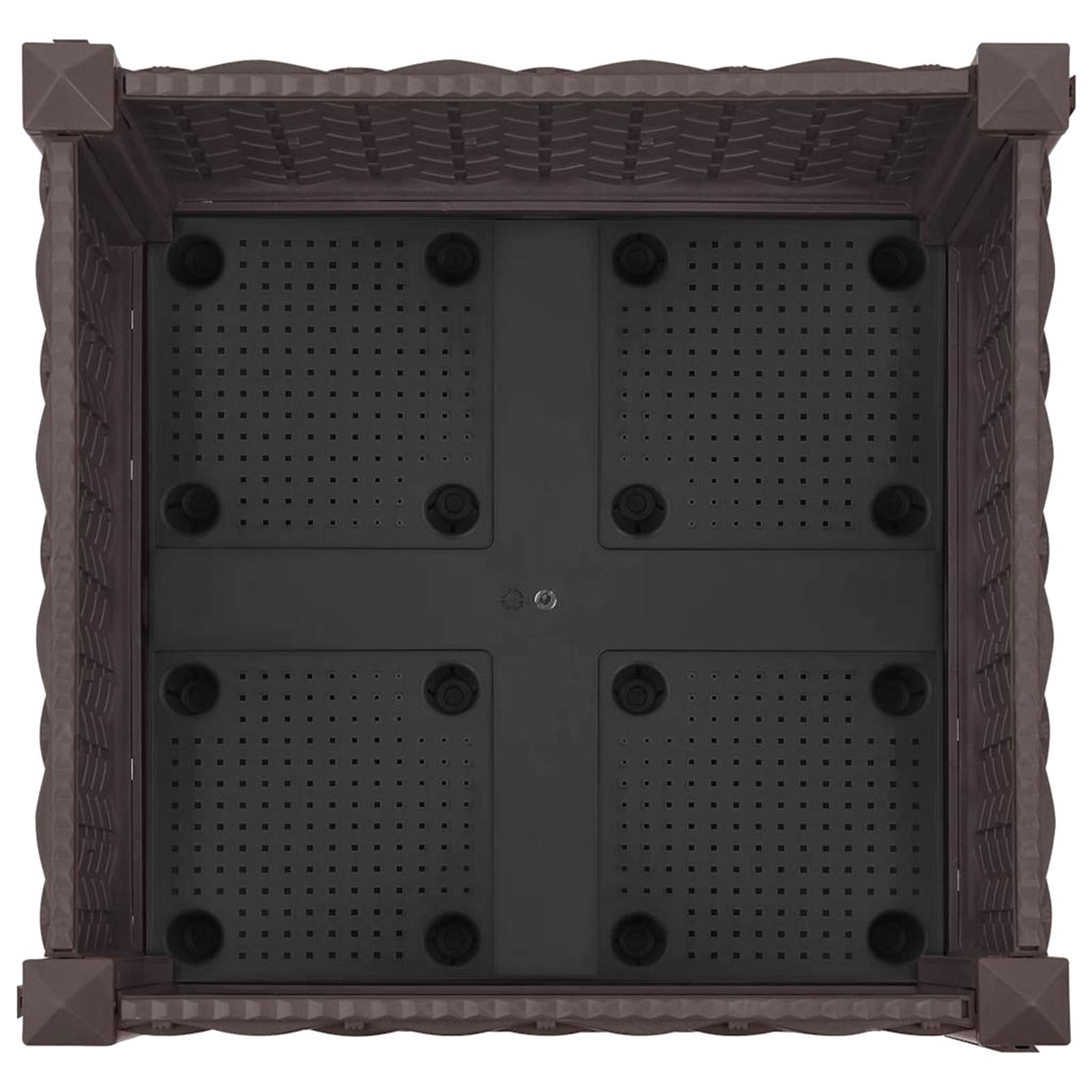 Κήπος Γλαστράκι με Ροδάκια Καφέ 40 x 40 x 29 εκ PP - Pakobazaar