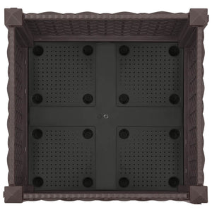 Κήπος Γλαστράκι με Ροδάκια Καφέ 40 x 40 x 29 εκ PP - Pakobazaar