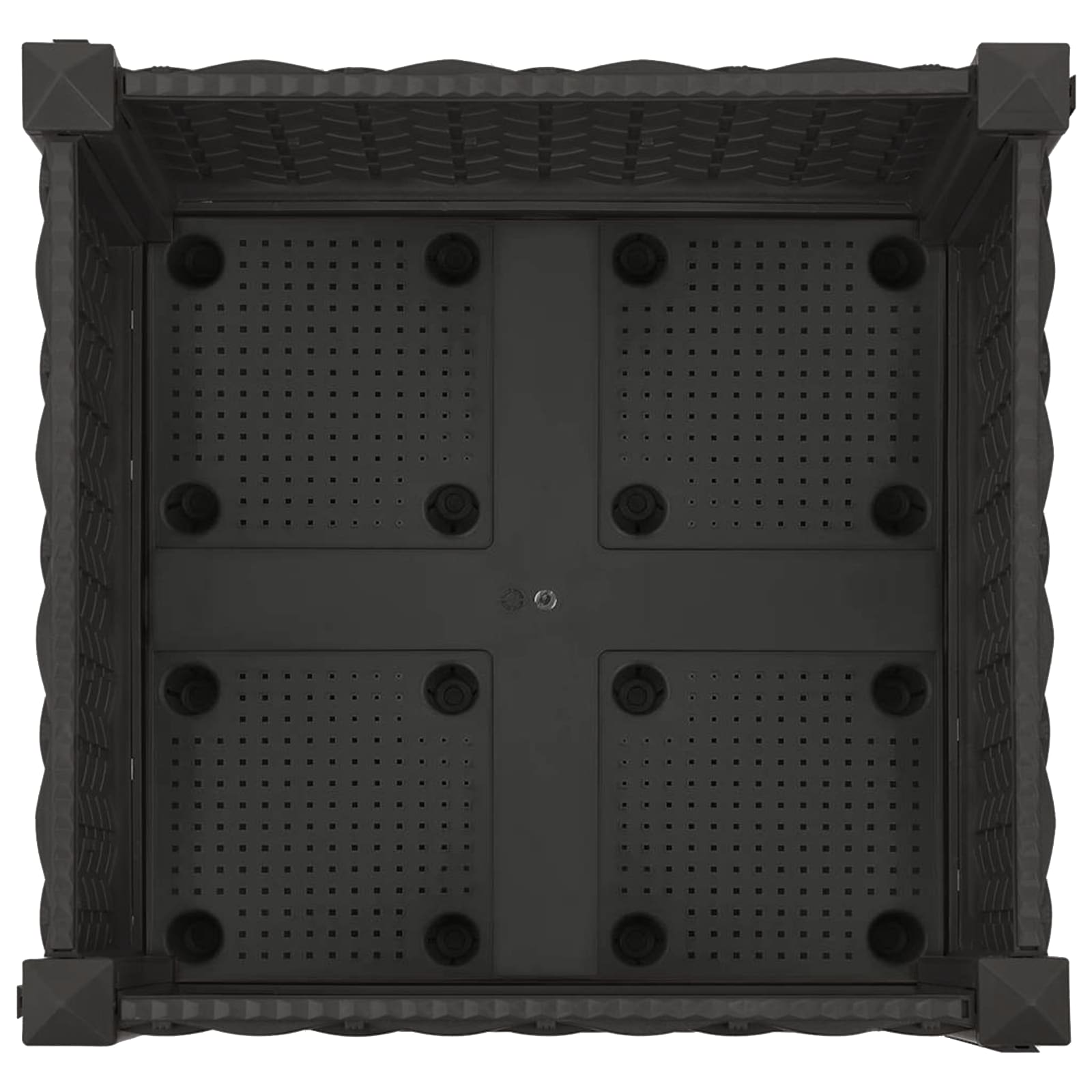 Κήπος Γλαστράκι με Ροδάκια Μαύρο 40 x 40 x 29 εκ PP - Pakobazaar